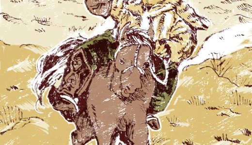 愛馬と鷹狩をするラハト(カザフスタン)